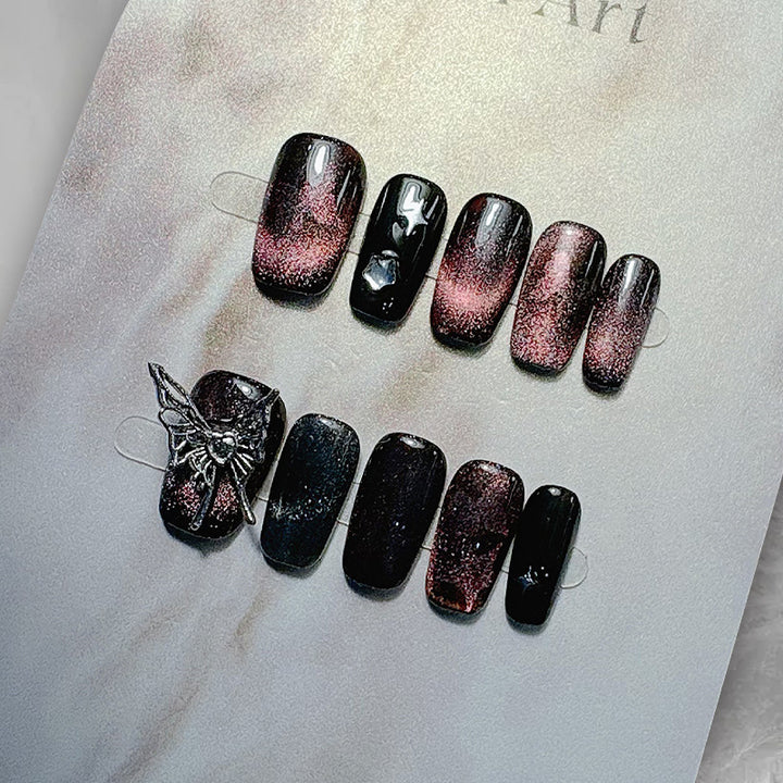 Decorative Press-On Nail Set Bowlift