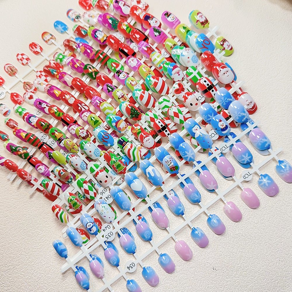 Children's Fun Holiday-Themed Fake Nail Set Bowlift