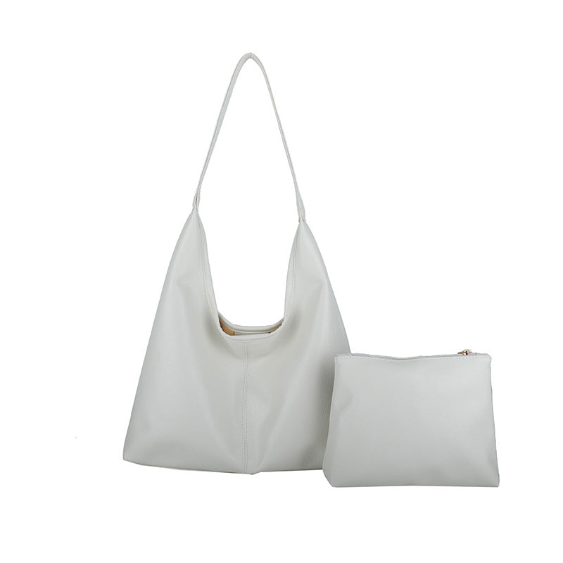 Contemporary Leather Shoulder Bag Bowlift