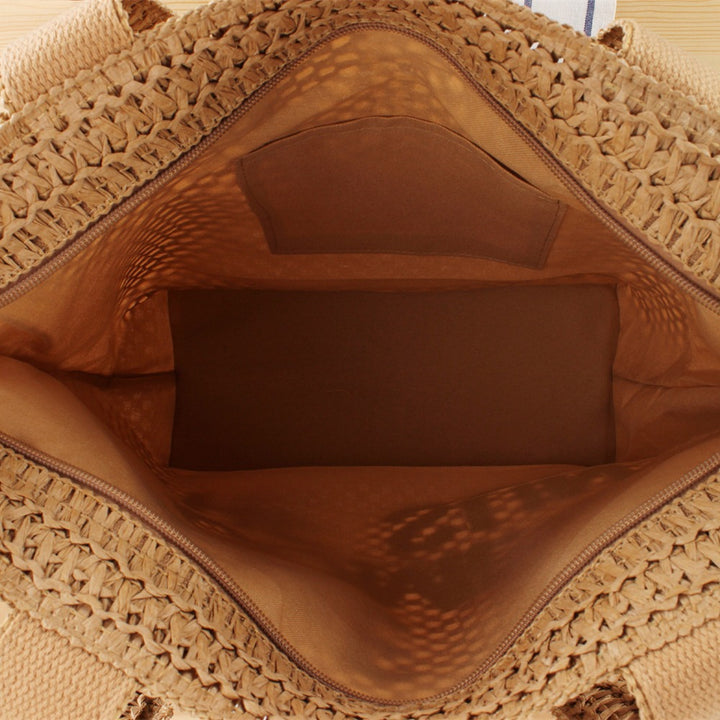 Hand-knotted basket bag with colorful lettering Bowlift