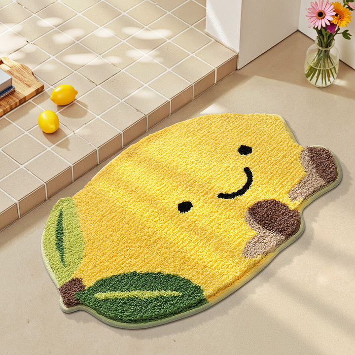 Playful Fruit-Themed Bath Rug Bowlift
