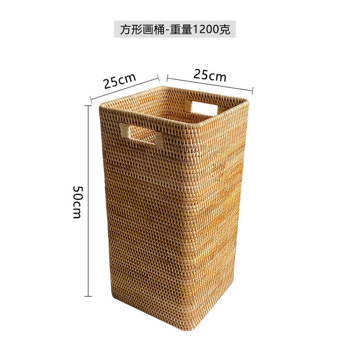 Women rectangular storage basket with practical handle Bowlift