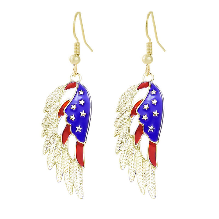 Women nan enamel horseshoe earrings with star motif and fishhook closure Bowlift