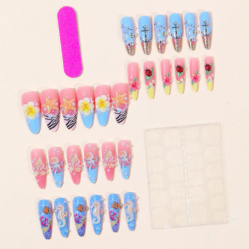 Ocean-Inspired 3D Nail Art Set Bowlift