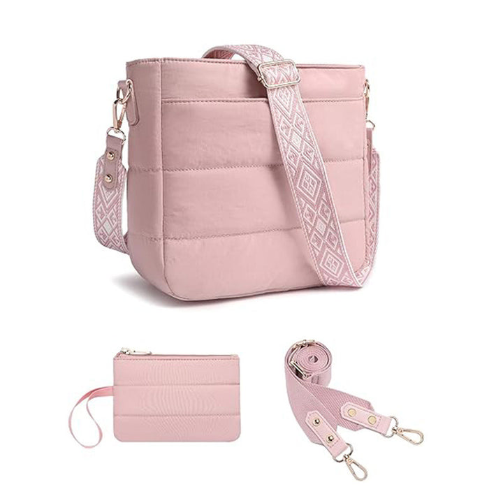 Fashionable shoulder bag with removable card case Bowlift