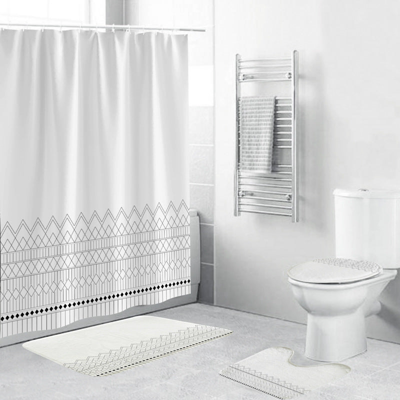 Chevron Pattern Bathroom Set Bowlift