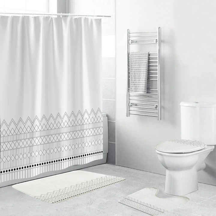 Chevron Pattern Bathroom Set Bowlift