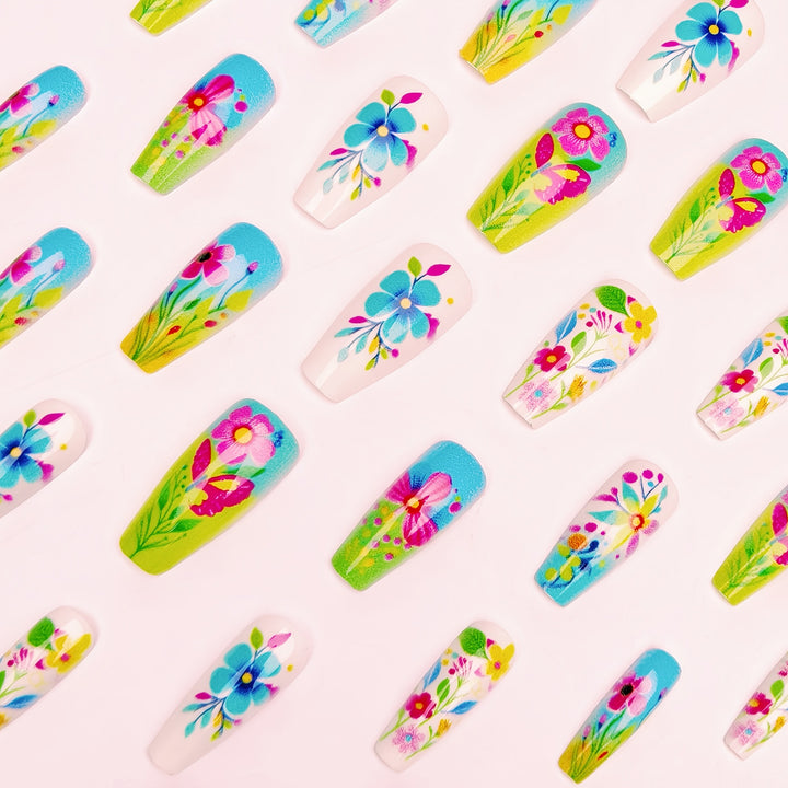 Creative Flower Nail Design Bowlift