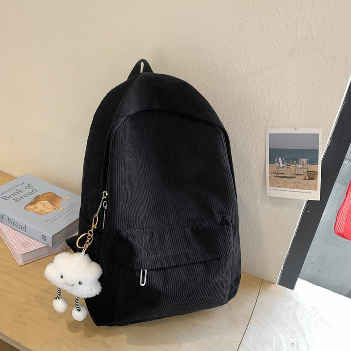 Corduroy Textured Backpack