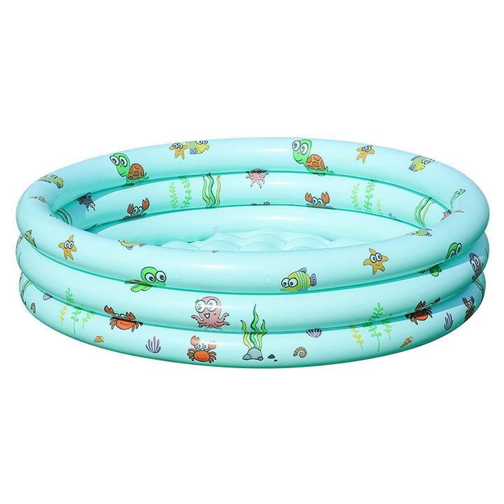 Women Inflatable Children's Swimming Pool with Fun Sea Motifs Bowlift