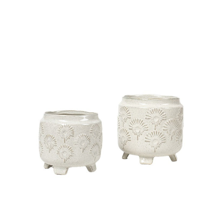 Decorative ceramic flower pot on legs Bowlift