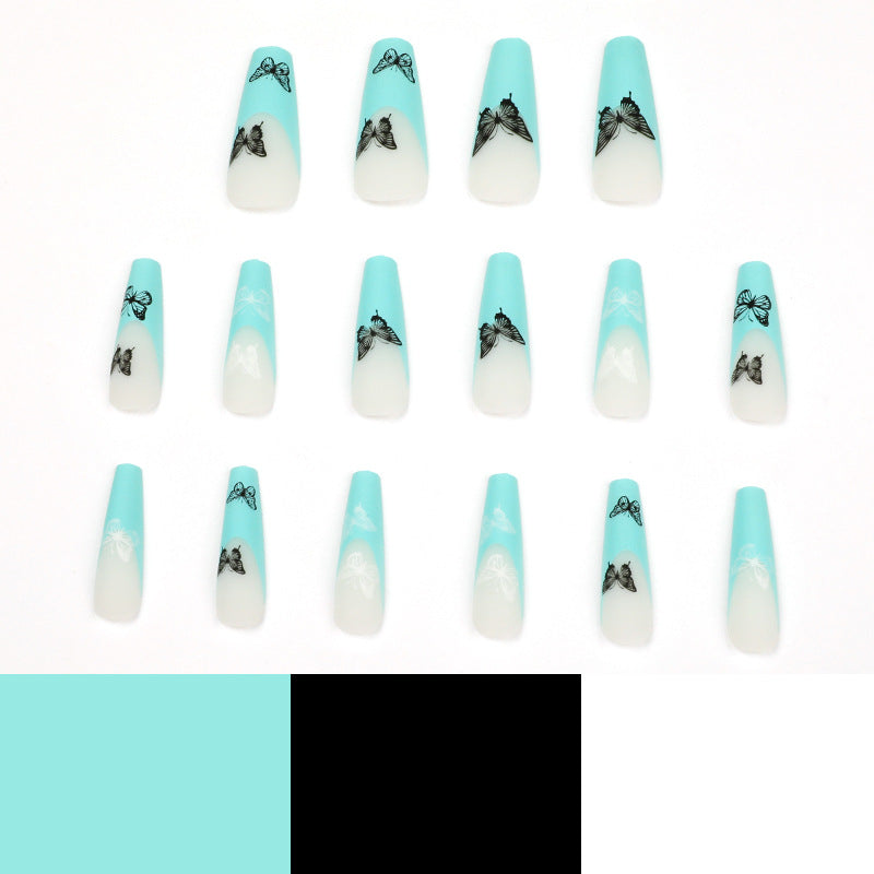 Artificial nail extensions with butterfly design Bowlift