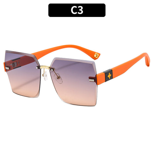 Oversized Hexagonal Frame Sunglasses