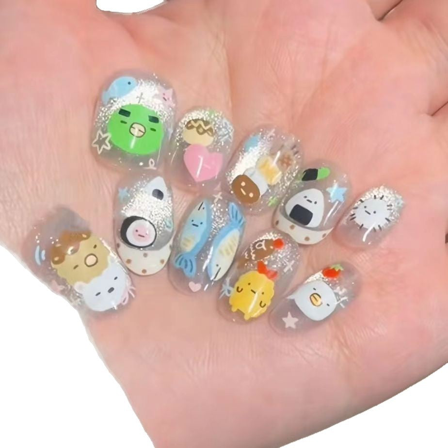 Playful Cartoon-Themed Press-On Nail Art Bowlift