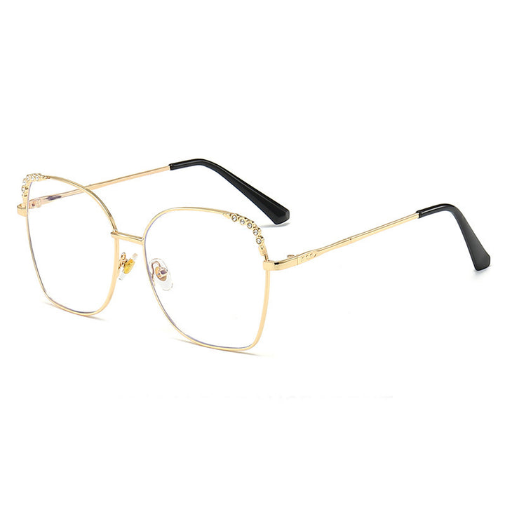 Elegant Square Sunglasses with Sparkling Accents Bowlift