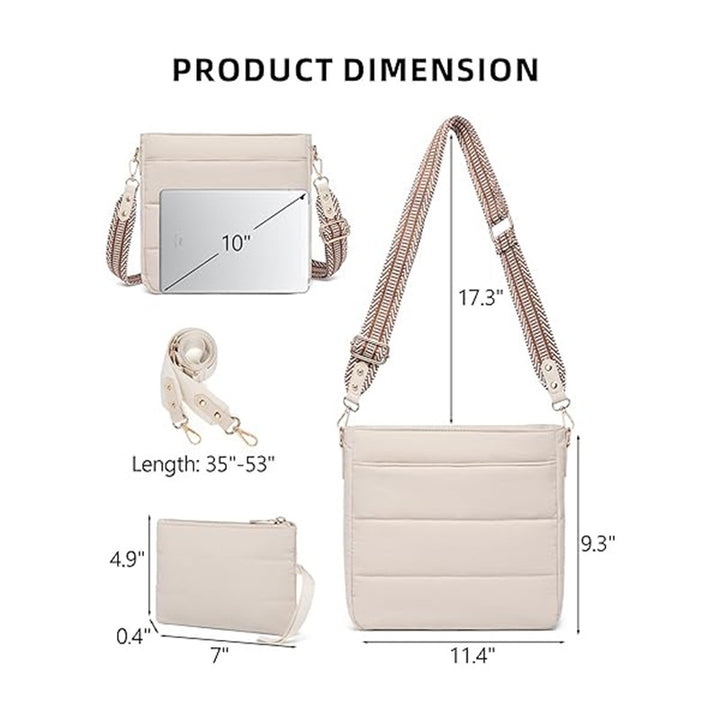 Fashionable shoulder bag with detachable wallet compartment Bowlift