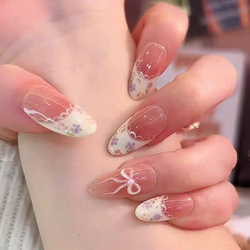 Artistic Floral and Minimalist Press-On Nails Bowlift