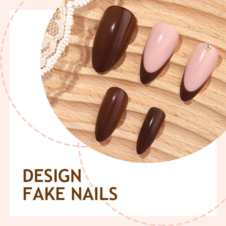 Artificial nail set with glamorous high gloss designs Bowlift