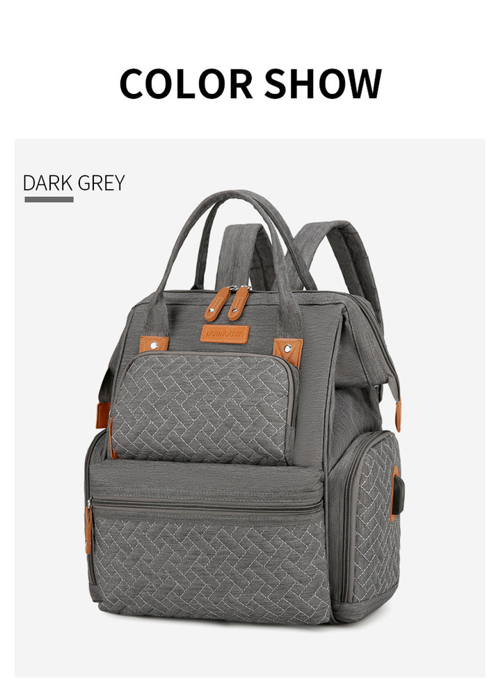Stylish Multi-Pocket Diaper Backpack Bowlift