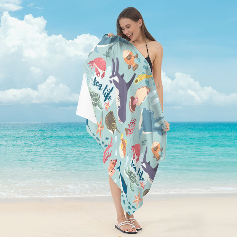 Beach towel with maritime star motif Bowlift