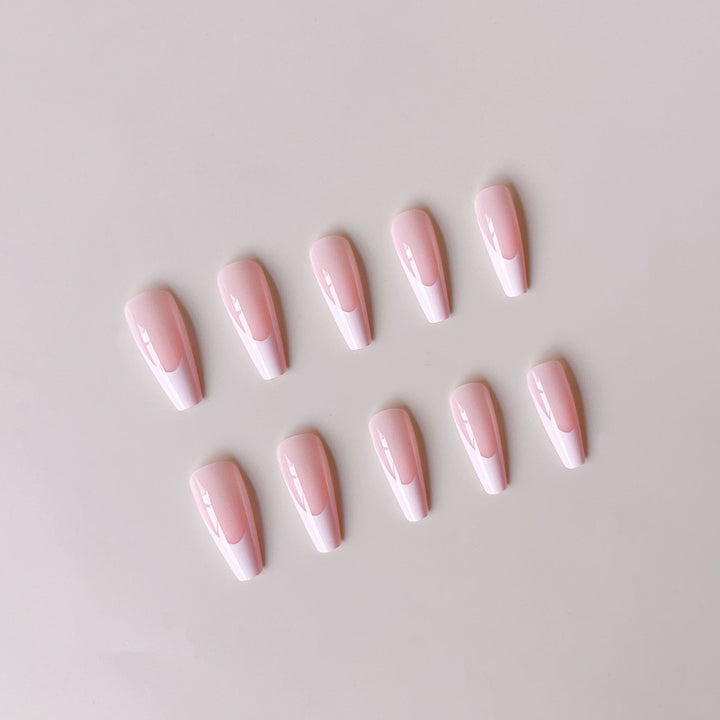 Acrylic nail set in stylish French Design Bowlift