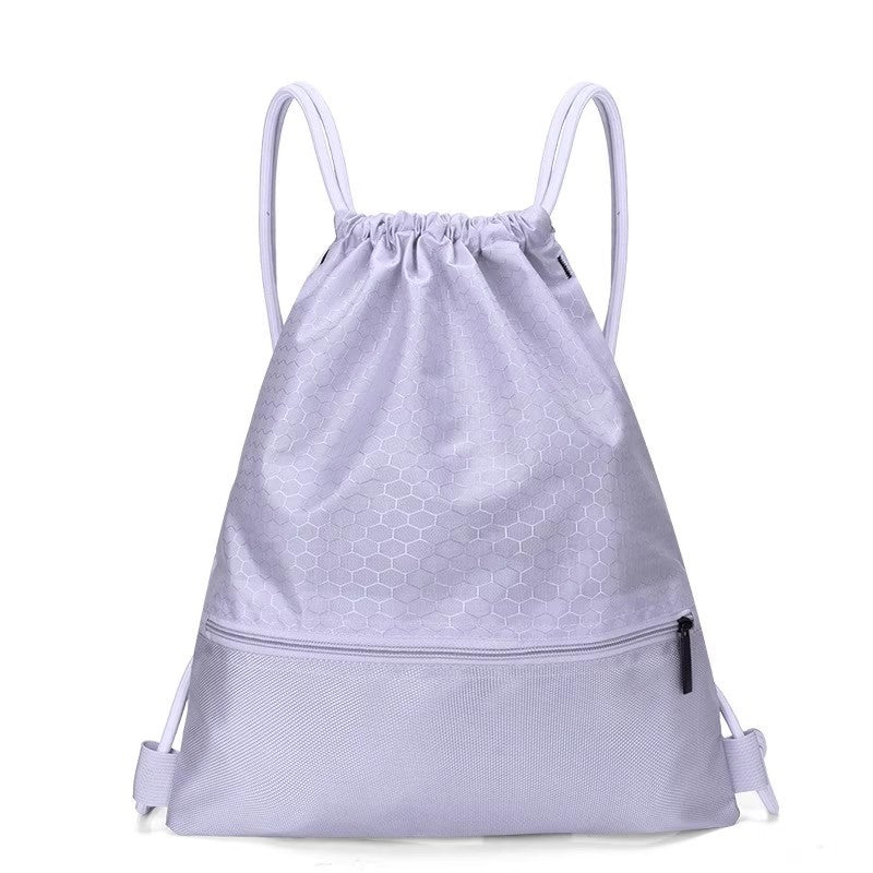 Honeycomb Patterned Drawstring Gym Bag Bowlift