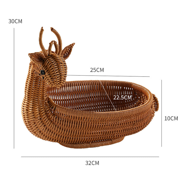 Unisex Braided Decoration Basket in Duck Shape Bowlift