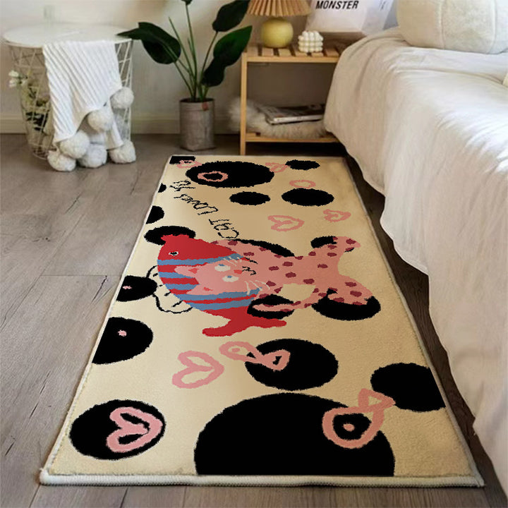 Playful Cat-Themed Bath Rug Bowlift