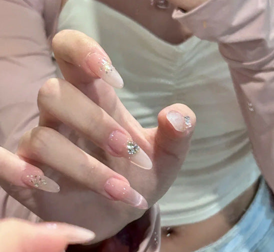 Ombre Glossy Press-On Nail Extensions Bowlift