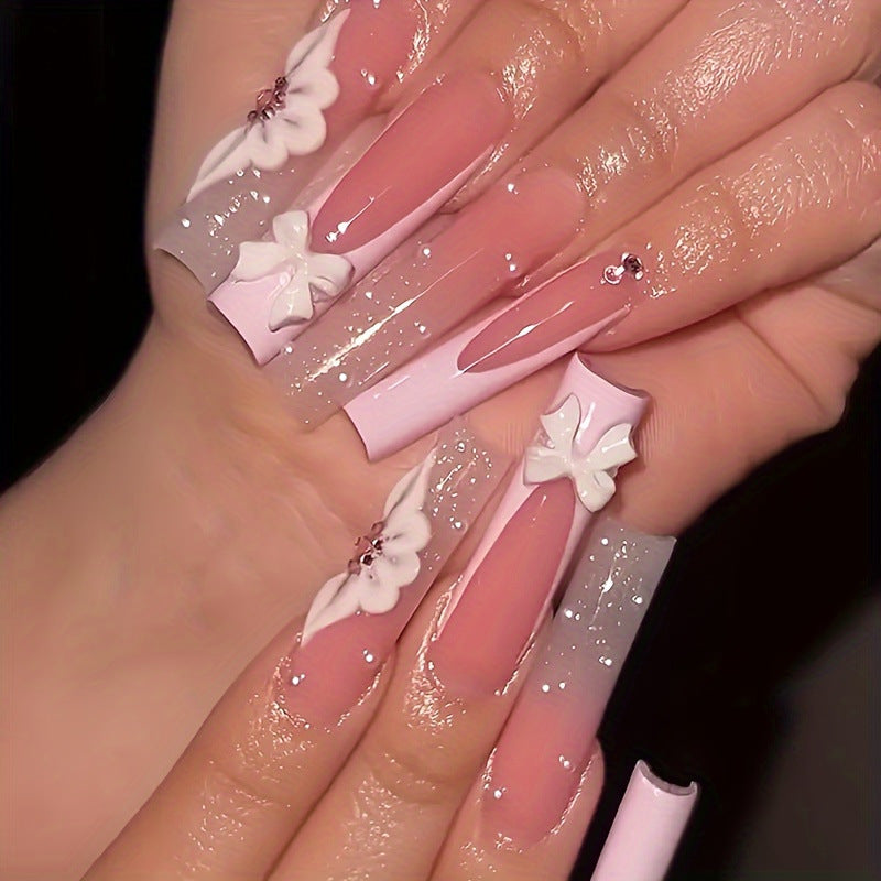 Floral 3D Nail Art Extensions Bowlift
