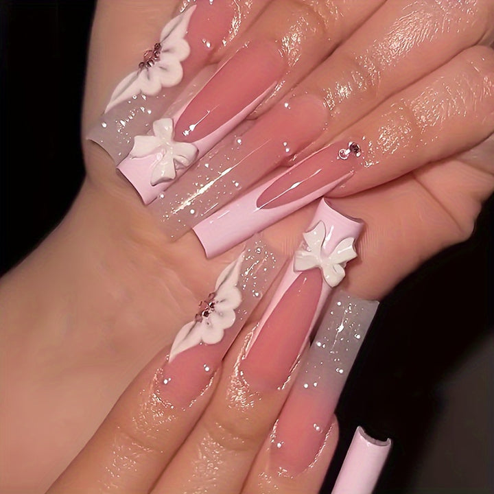 Floral 3D Nail Art Extensions Bowlift