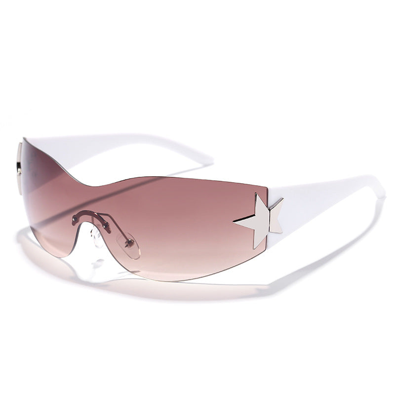 Women's futuristic design sunglasses with unique accents Bowlift