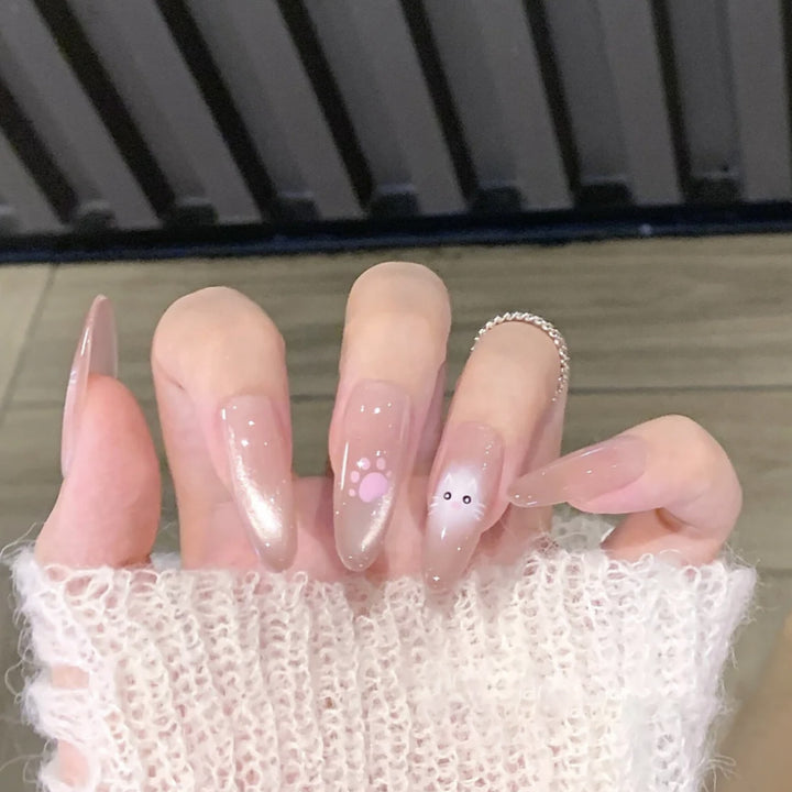 Creative Character-Embellished Press-On Nail Set Bowlift