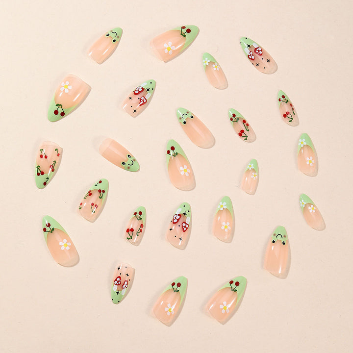 Whimsical Floral Nail Art Extensions Bowlift