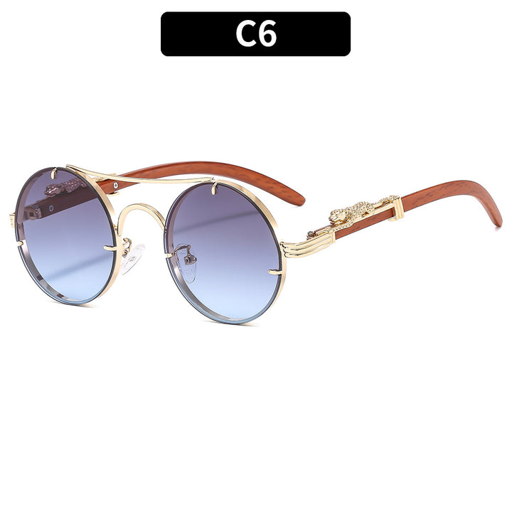 Retro-Inspired Round Frame Sunglasses