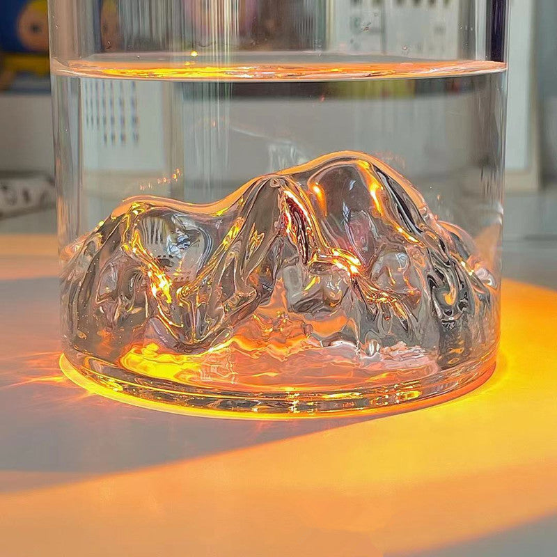 Mountain-Relief Handblown Glass Tumbler Bowlift