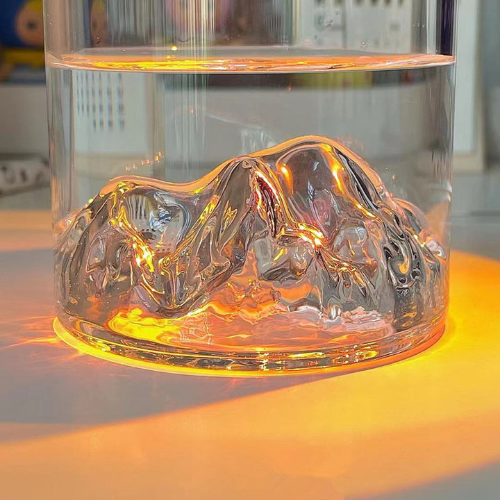 Mountain-Relief Handblown Glass Tumbler Bowlift
