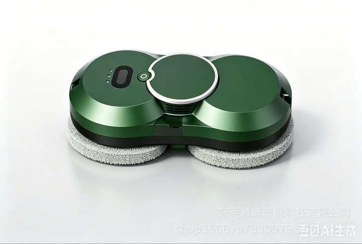 robotic window cleaner with dual rotating microfiber pads Bowlift