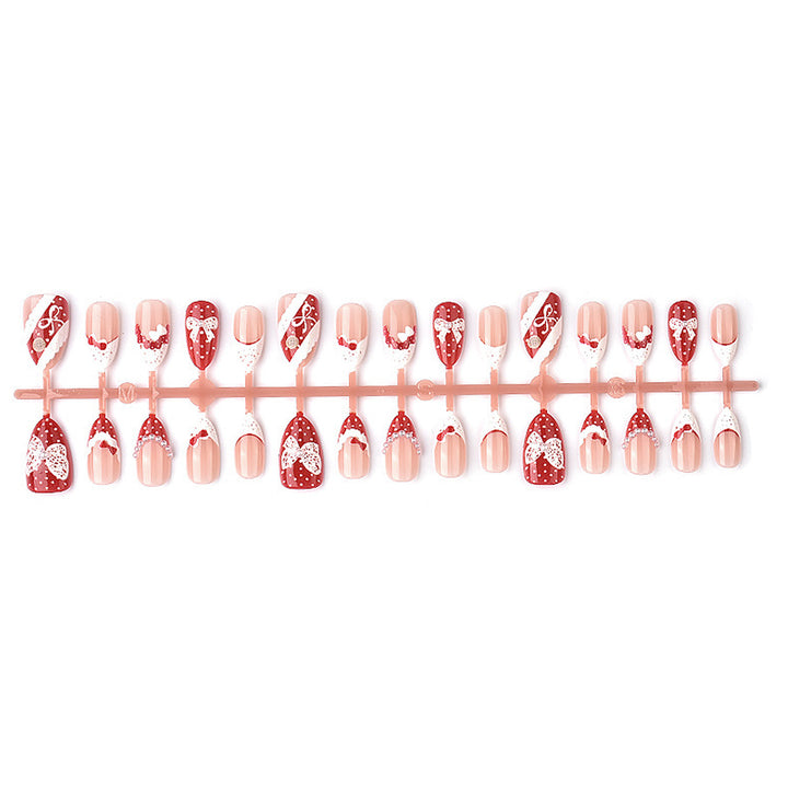 Decorative Holiday-Themed Press-On Nail Set Bowlift