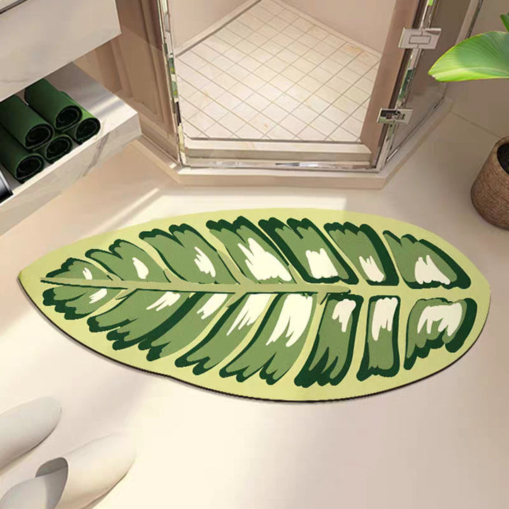 Leaf-Shaped Decorative Bath Mat