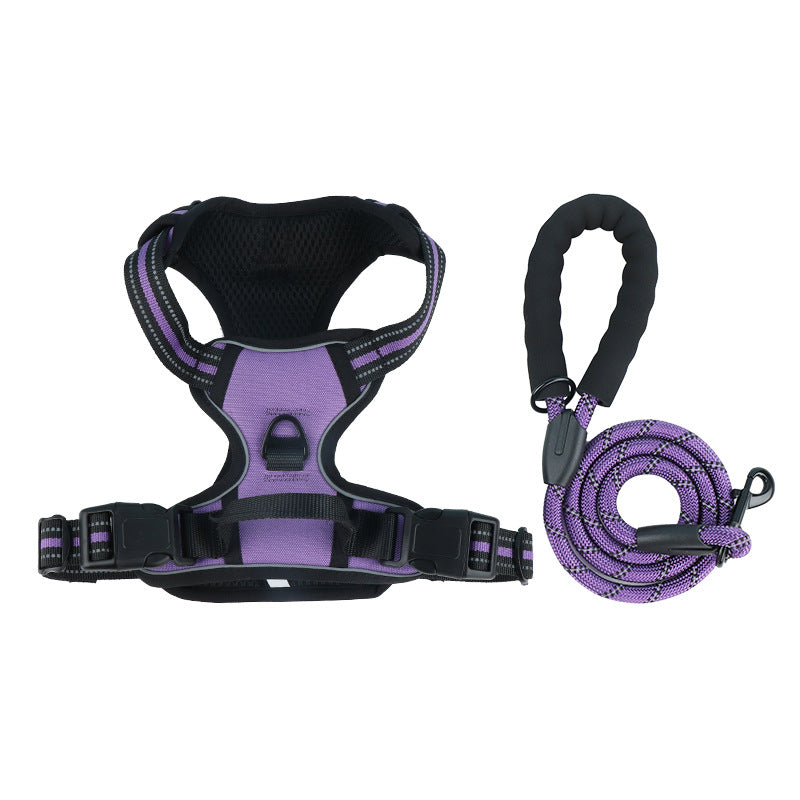 Comfortable Adjustable Dog Harness and Leash Set