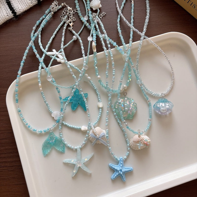 Necklace with Glitter Fish Tail Bowlift