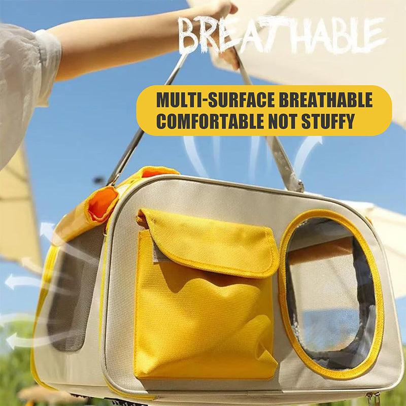Pet carrier bag with breathable compartments Bowlift