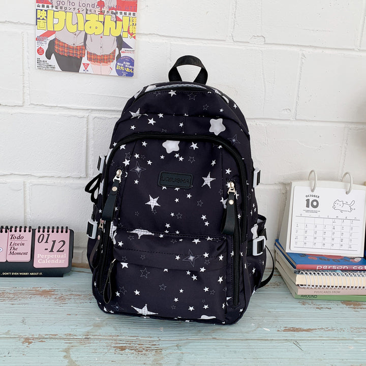 Star-Patterned Durable Backpack