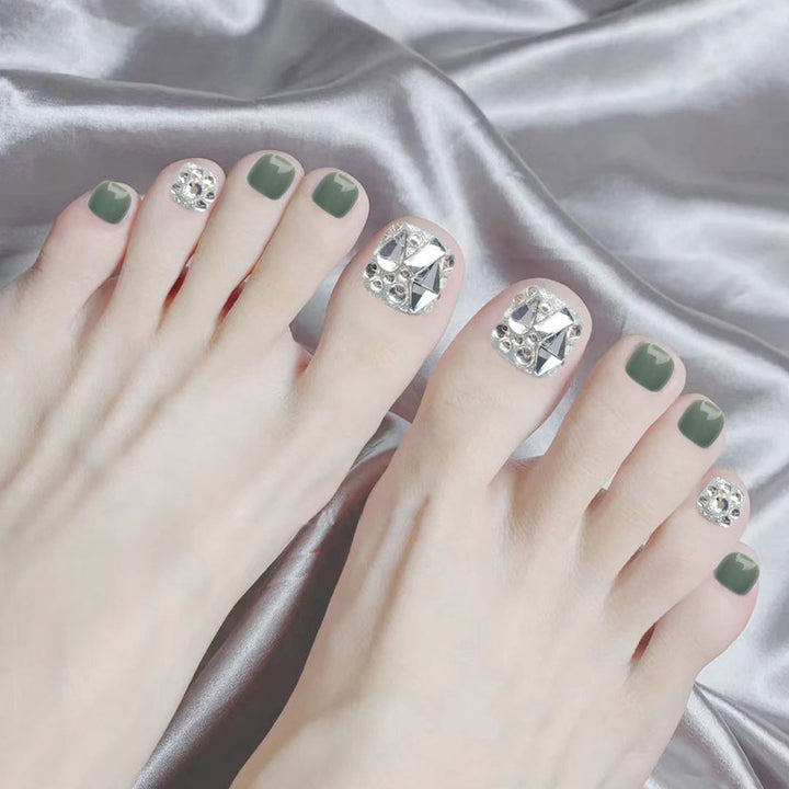Luxury Press-On Toenail Art Set Bowlift
