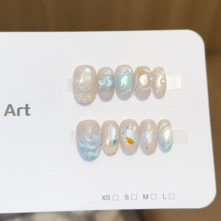 Art Nail Set with Maritime Design Bowlift