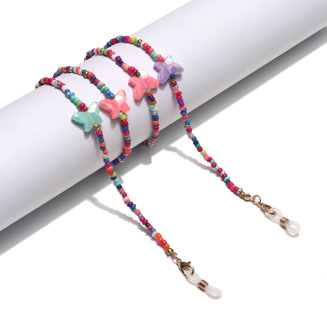 Colorful Floral Beaded Eyewear Holder Bowlift