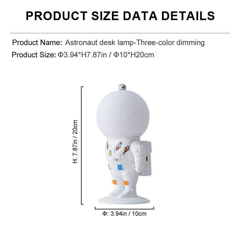 Astronaut Moon Lamp Resin Night Light Bedroom Bedside Decor Creative Gift