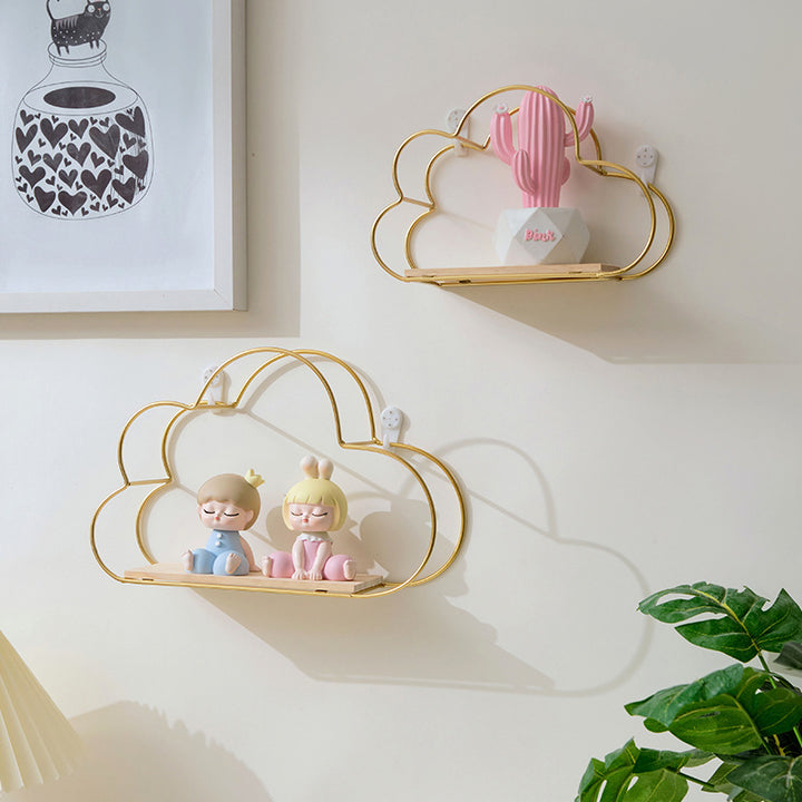 Cloud-Shaped Decorative Wall Shelf