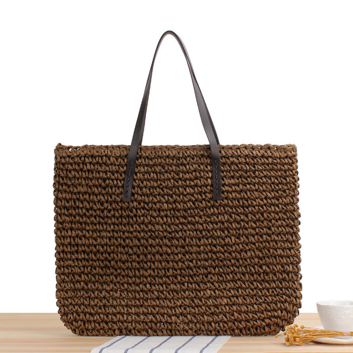 Handbag Made from Handwoven Natural Material with Sturdy Handles Bowlift